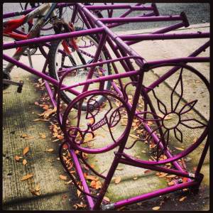 A friends bike rack installed in Bellingham, WA